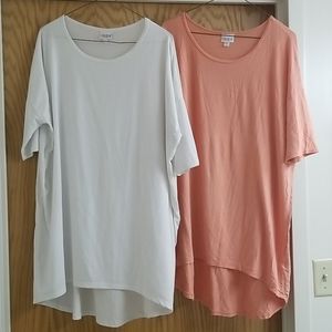2 Lularoe Irma shirts lot size L